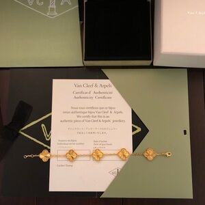 Van Cleef & Arpels Gold Alhambra 5-Motif Bracelet
